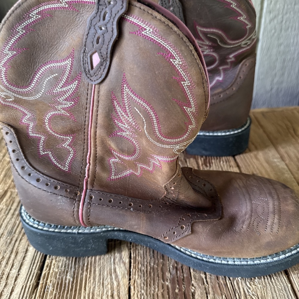 Justin Boots Women's Gypsy Gemma Aged Bark Western Cowboy Boots Size 9.5 B L9903 - Picture 6 of 9